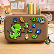 Brown Color Smiggle Pouch in Dinosaur Design - Tinyminymo