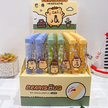Load image into Gallery viewer, Display Box of Crystal Bear Charm Gel Pen - Tinyminymo
