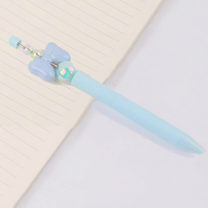 Blue Color Crystal Bowknot Gel Pen - Tinyminymo