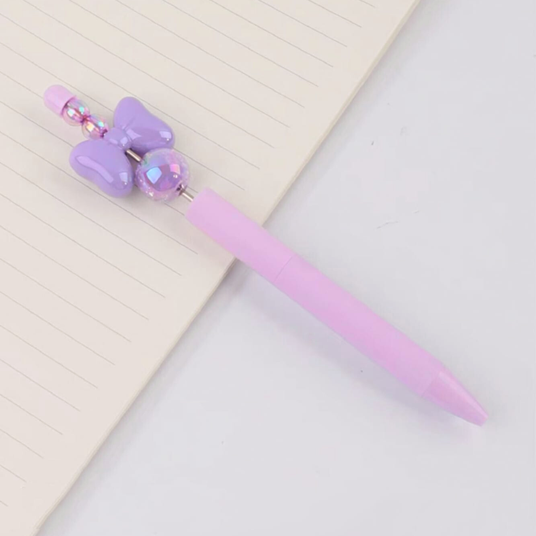 Purple Color Crystal Bowknot Gel Pen - Tinyminymo