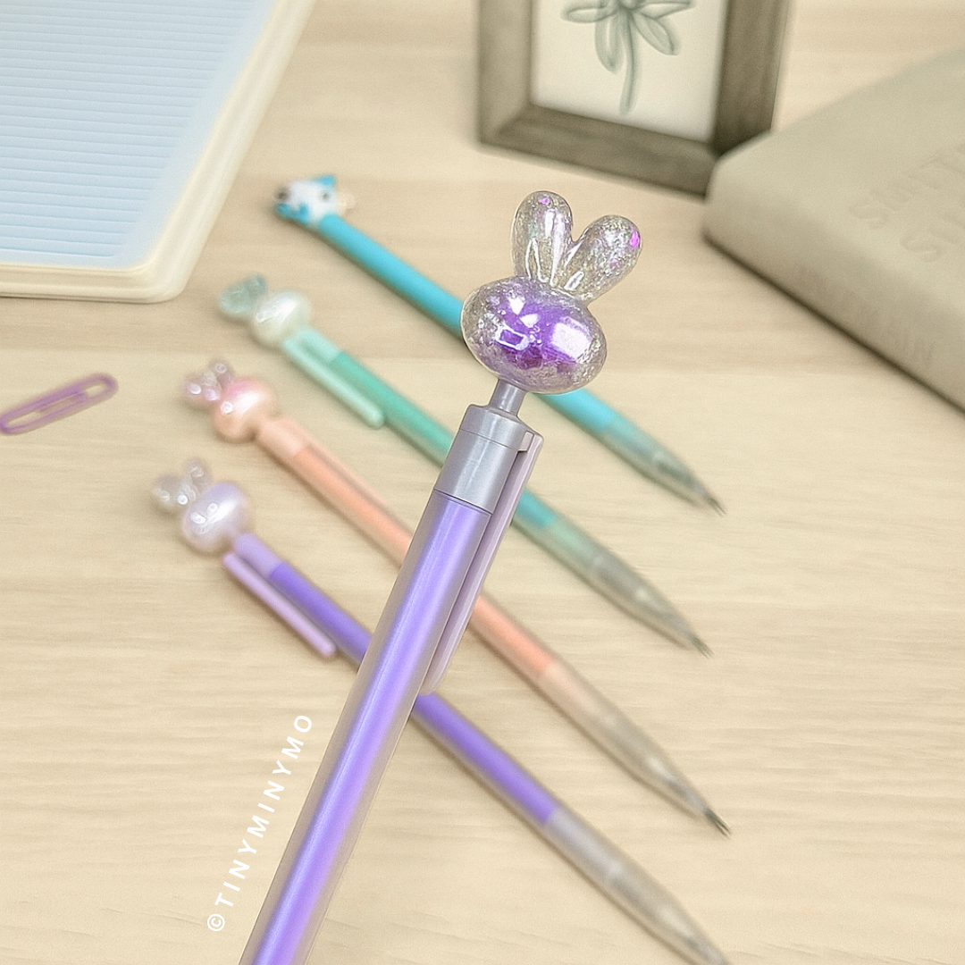 Colorful Crystal Bunny Mechanical Pencil -Tinyminymo