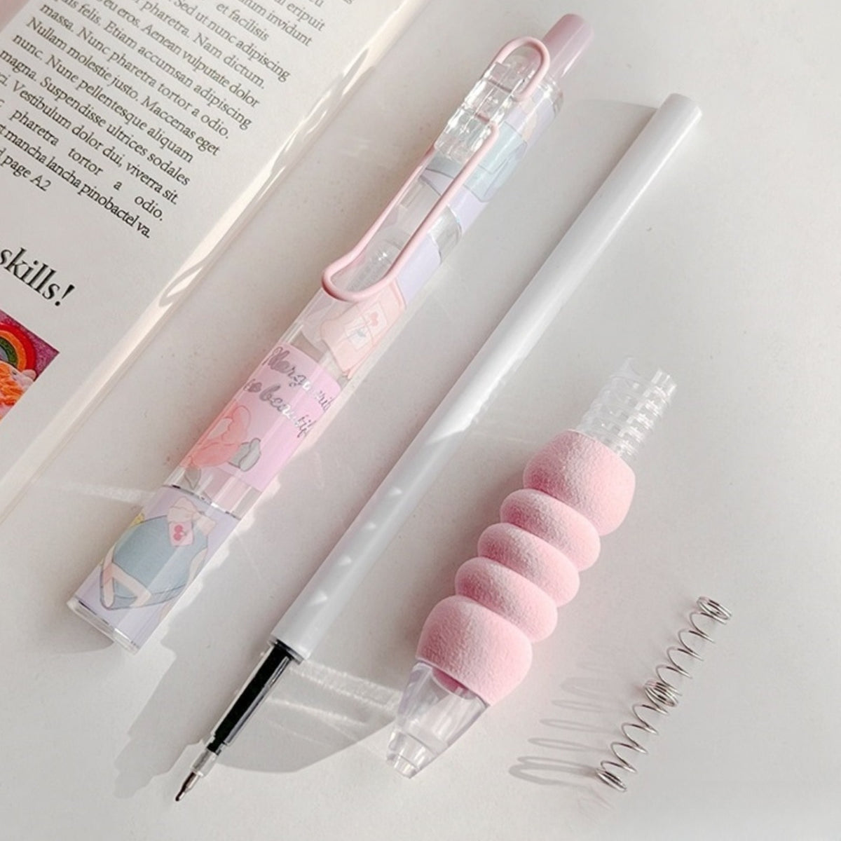 Cushion Grip Floral Gel Pen - Tinyminymo