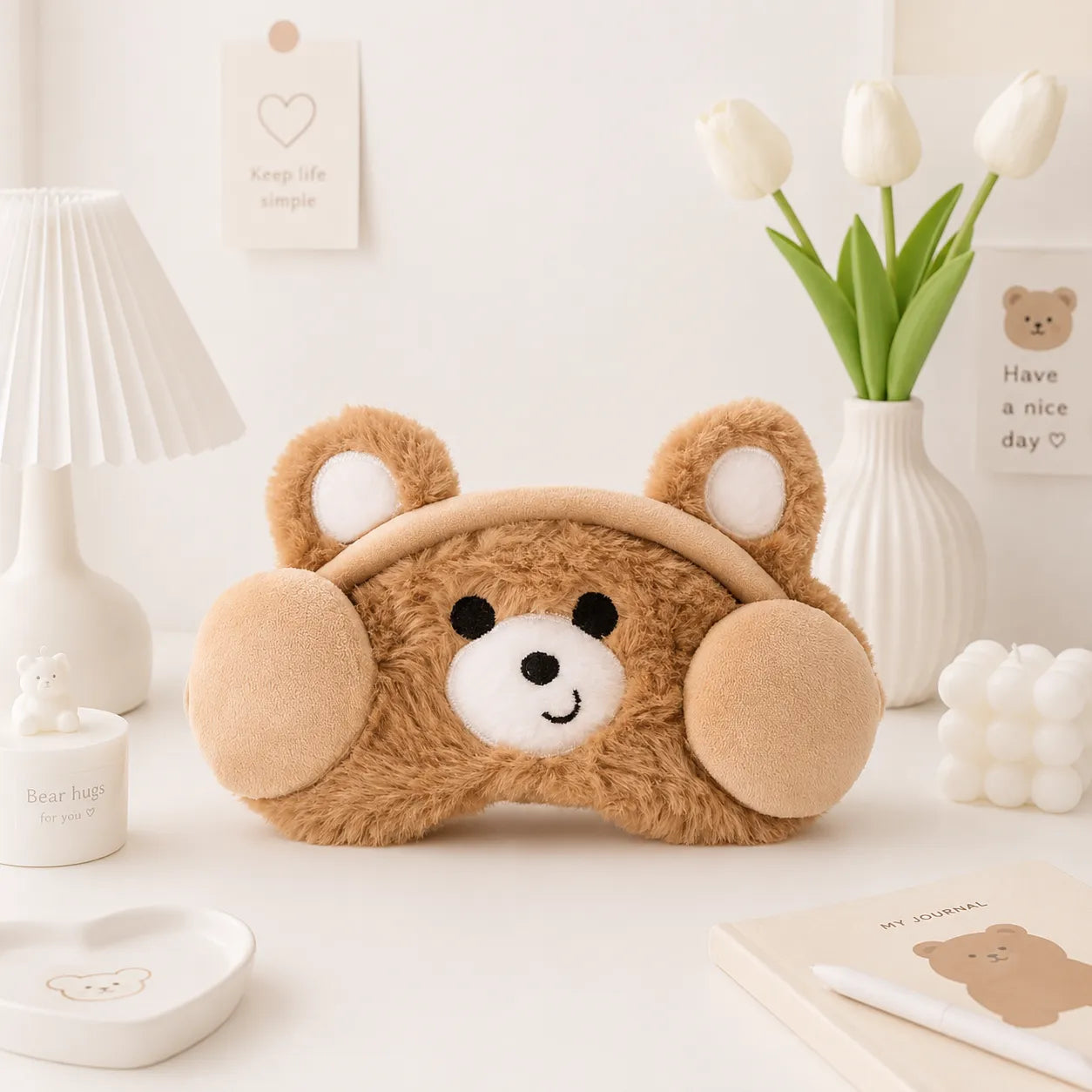 Bear Animal Eye Mask with Gel Pad - Tinyminymo
