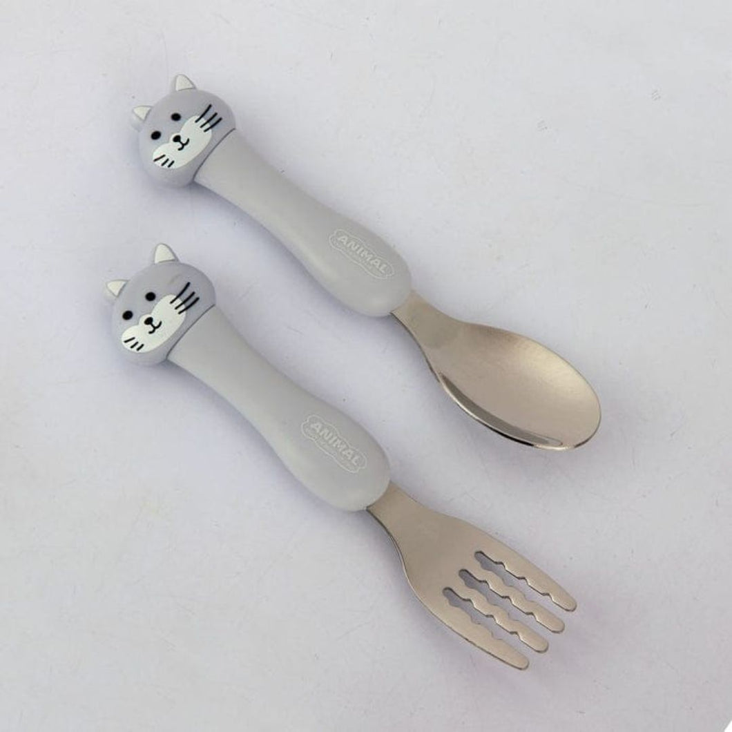 Cute Animal Fork Set, Kitty Design - Tinyminymo