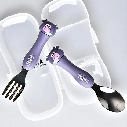 Cute Animal Fork Set, Cow Design - Tinyminymo