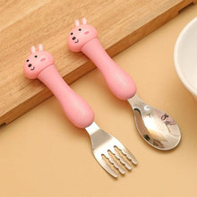 Load image into Gallery viewer, Cute Animal Fork Set, Bunny Design - Tinyminymo
