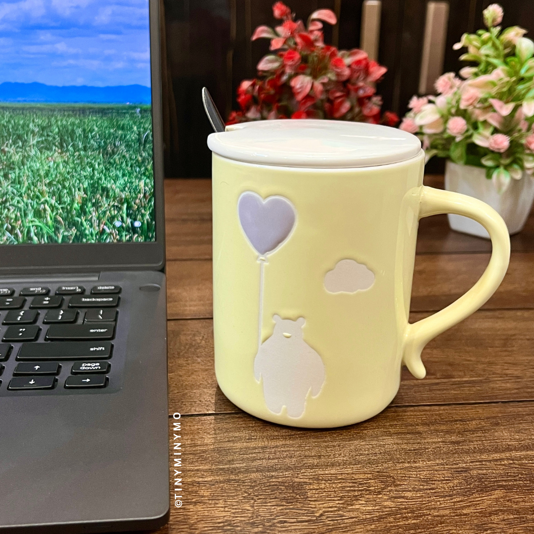 Cute Animal Mug with Lid and Spoon - Tinyminymo