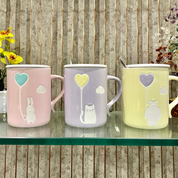 Cute Animal Mug with Lid and Spoon - Tinyminymo