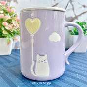 Cute Animal Mug with Lid and Spoon - Tinyminymo