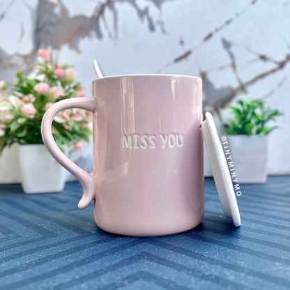 Cute Animal Mug with Lid and Spoon - Tinyminymo