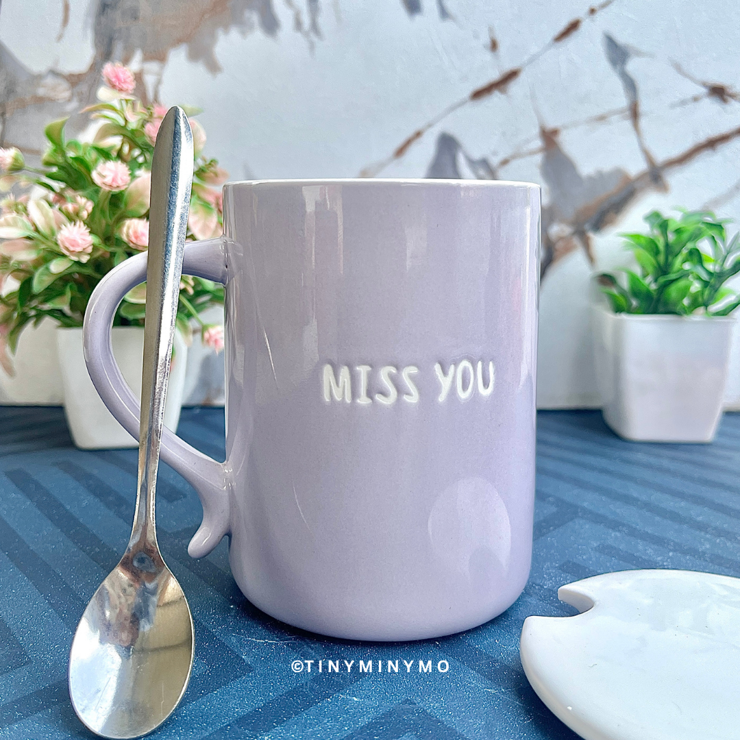 Cute Animal Mug with Lid and Spoon - Tinyminymo