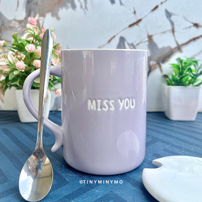 Cute Animal Mug with Lid and Spoon - Tinyminymo