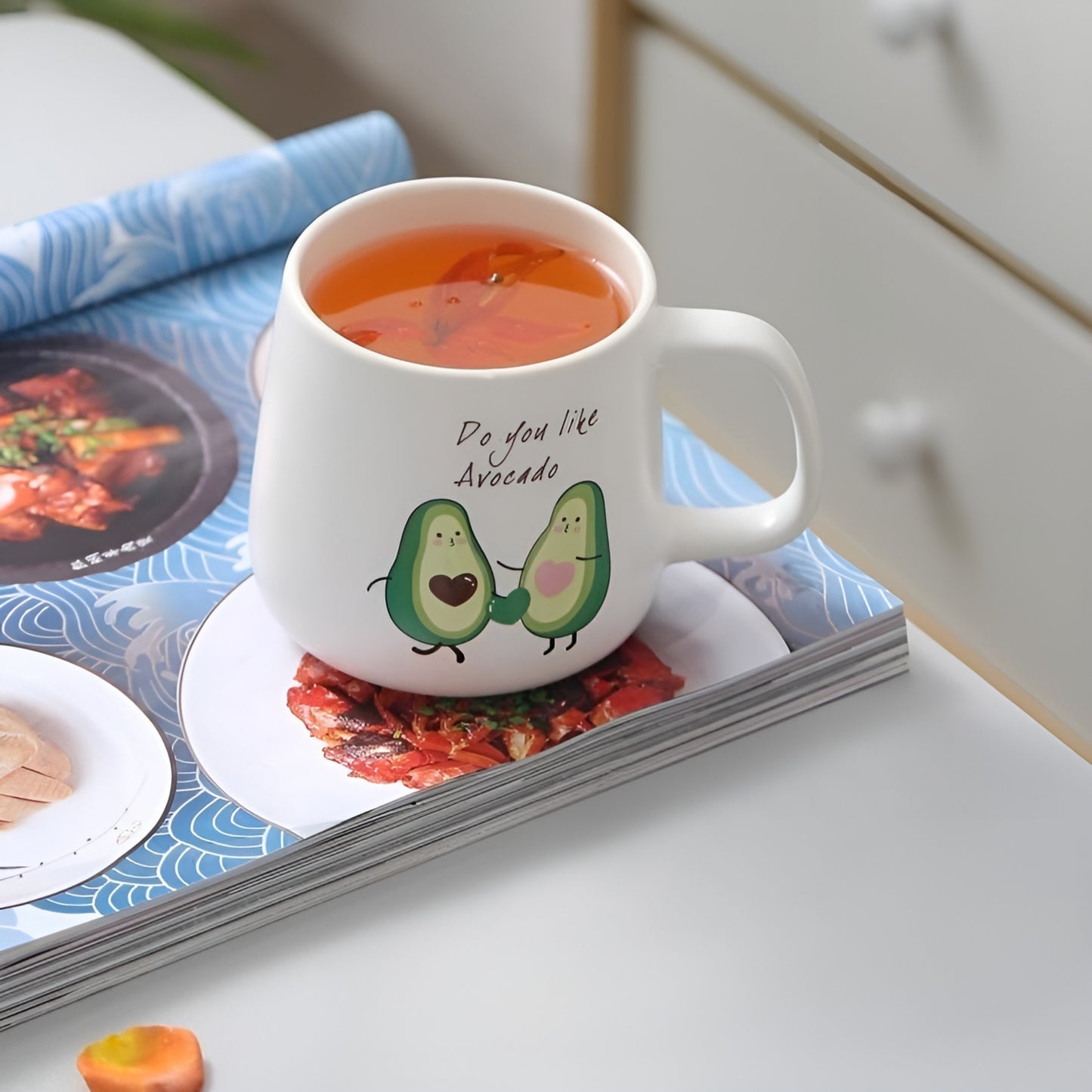 Cute Avacado Mug with Lid and Spoon - Tinyminymo