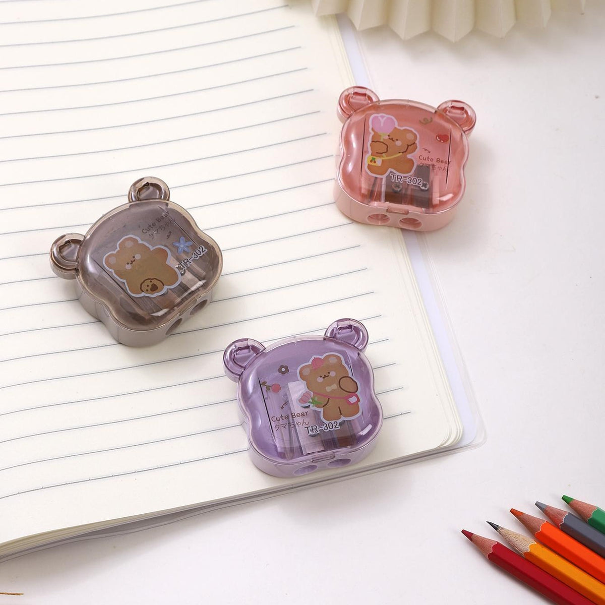 Cute Bear Dual Pencil Sharpener - Tinyminymo