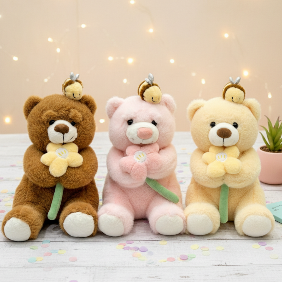 Three Designs of Cute Bear Soft Toy - Tinyminymo 