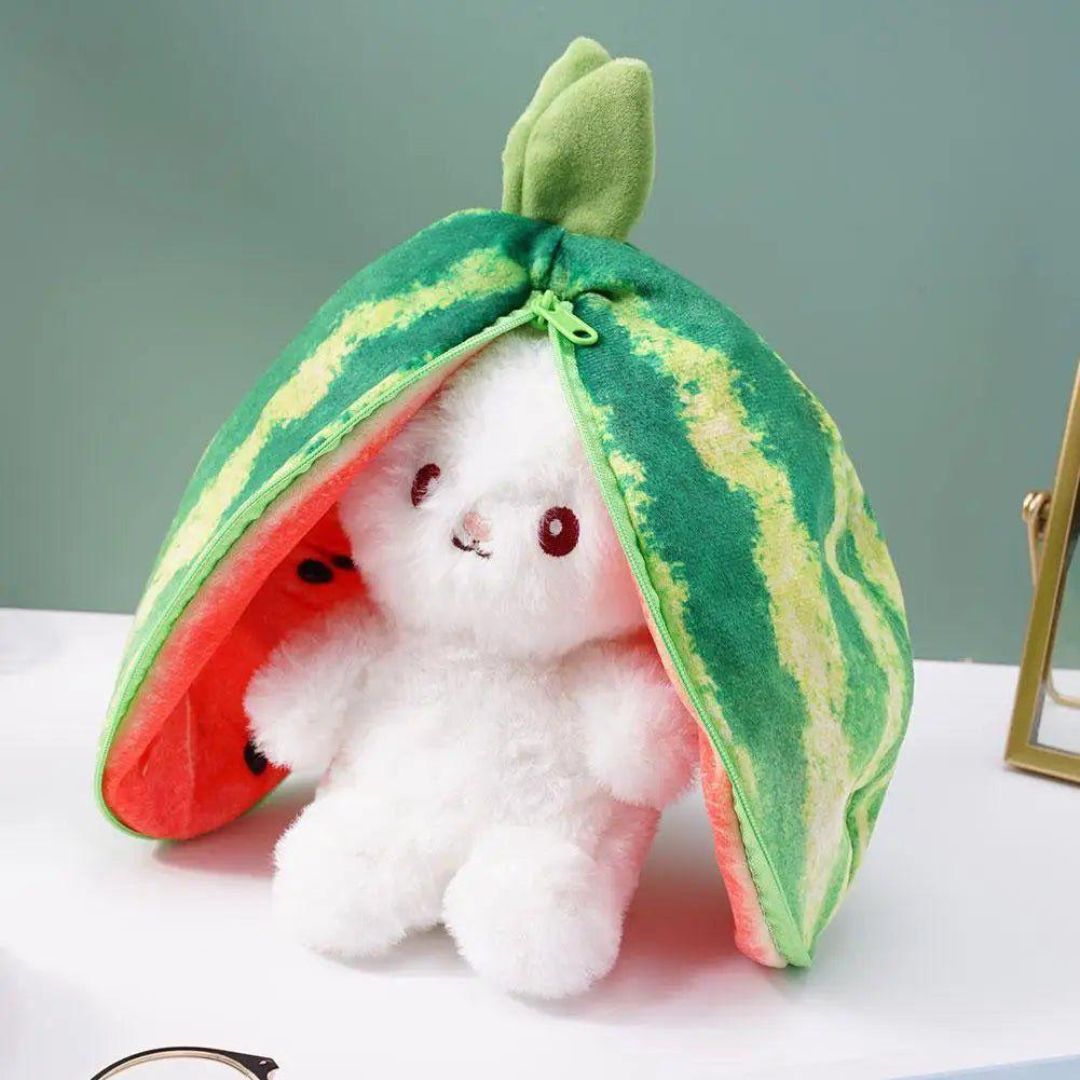 Watermelon Variant of Cute Bunny Plush Toy - Tinyminymo