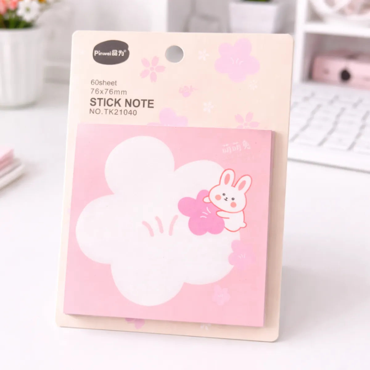 Pink Color Bunny Sticky Notes - Tinyminymo