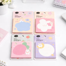 Load image into Gallery viewer, Four Colorful Bunny Sticky Notes - Tinyminymo
