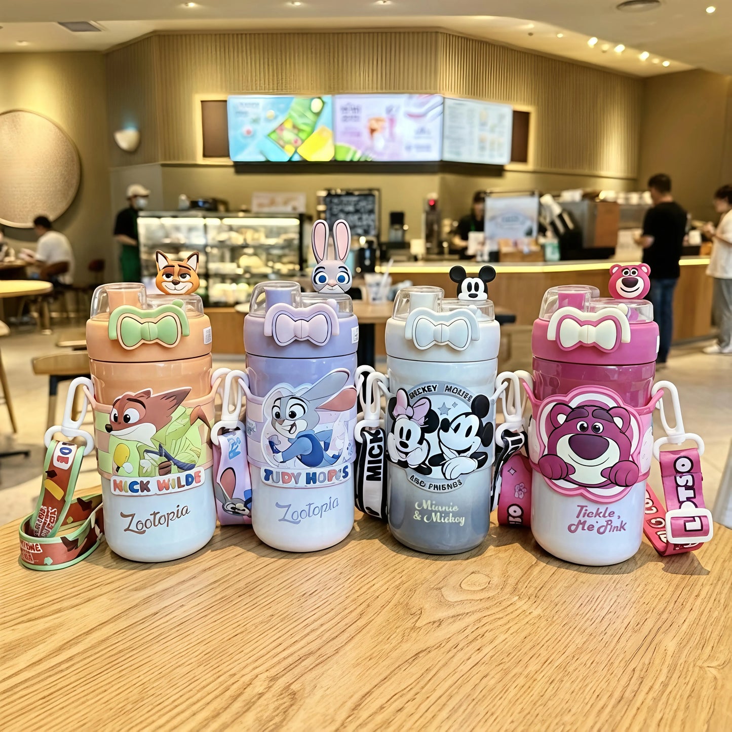 Four Designs of Cartoon Dual Water Bottles - Tinyminymo