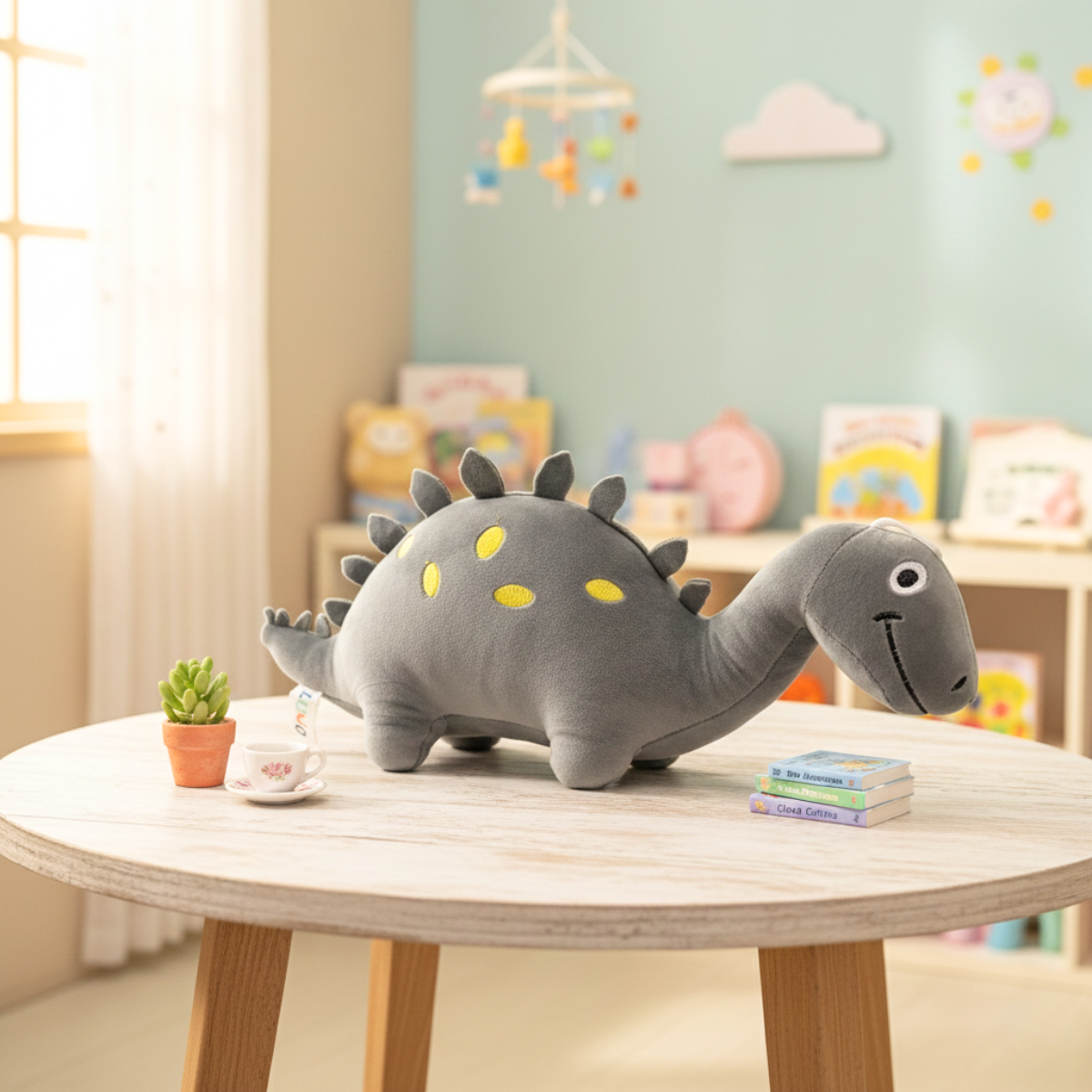 Grey Color Dinosaur Soft Toy - Tinyminymo