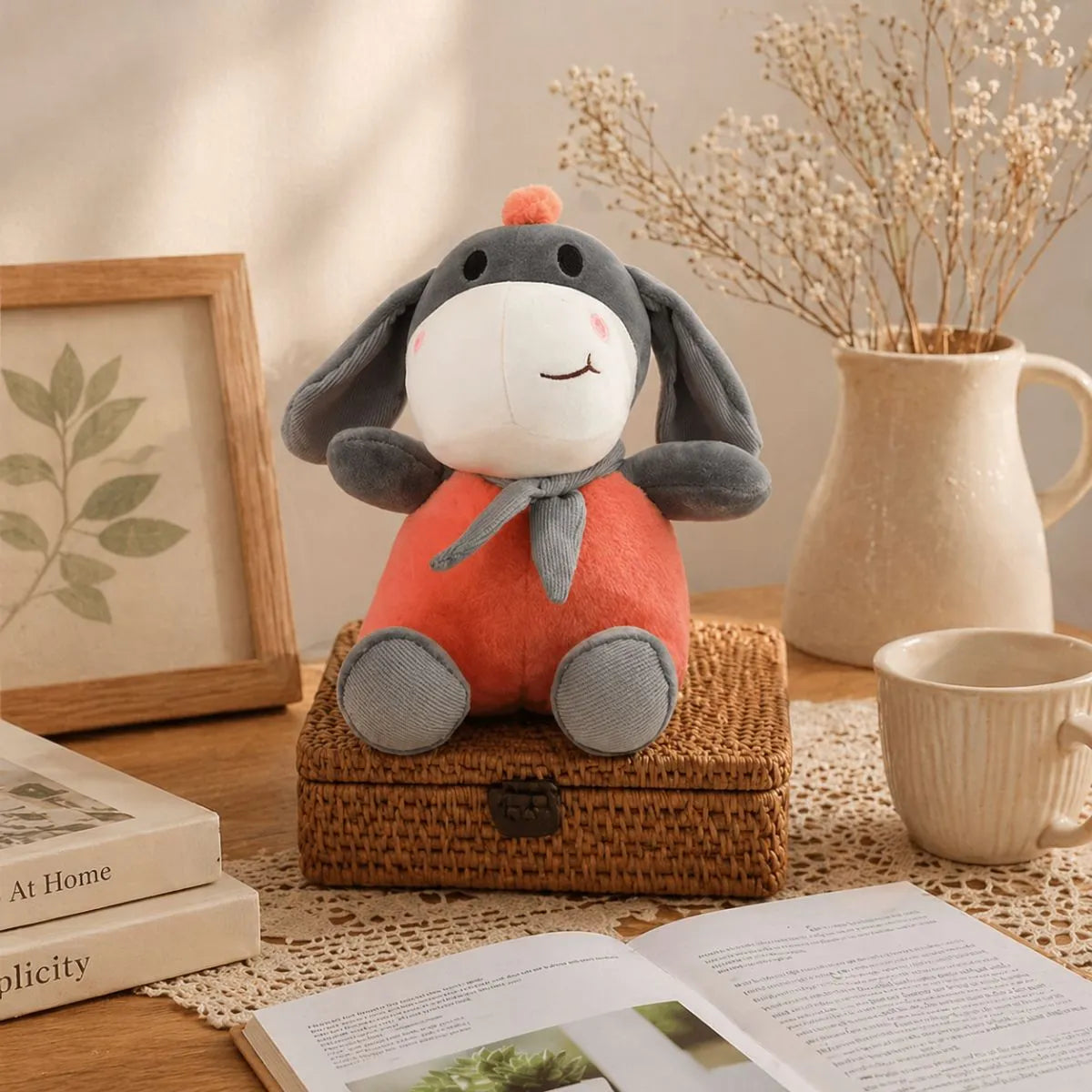Cute Peach Donkey Plushie - Tinyminymo
