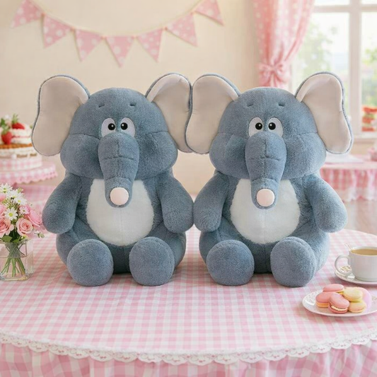 Two Cute Elephant Soft Toys - Tinyminymo