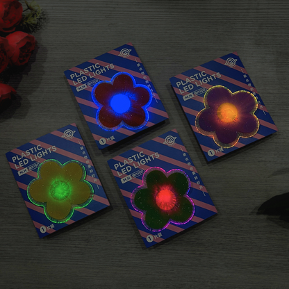 Four Cute Flower Stick on Light with Light on - Tinyminymo
