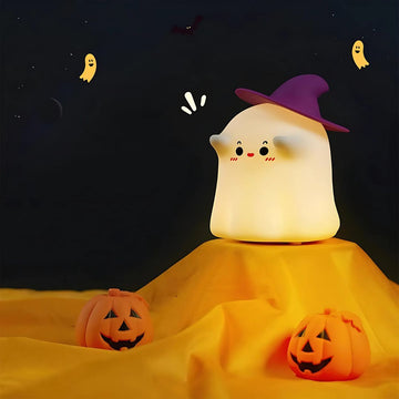 Lámpara Fantasma Lectura LED - Luz Nocturna De Halloween Con Burbujas Flotantes, A Pilas
