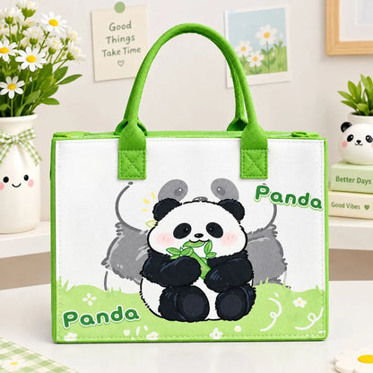 Green Color Bag in Panda Design - Tinyminymo