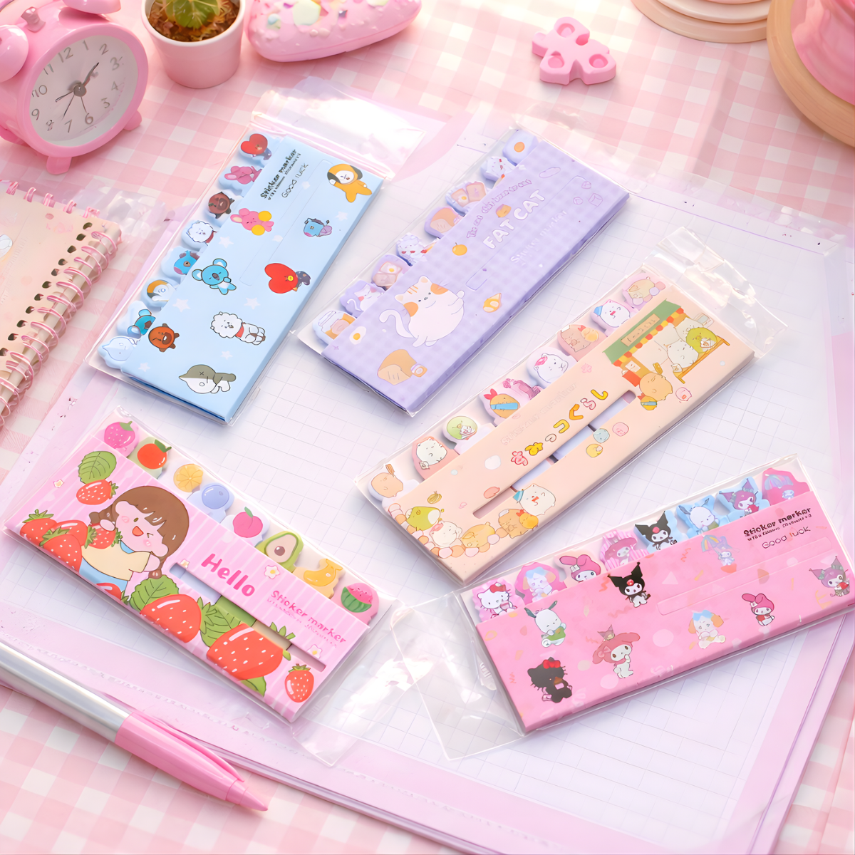 Five Designs of Kawaii Stick Marker - Tinyminymo