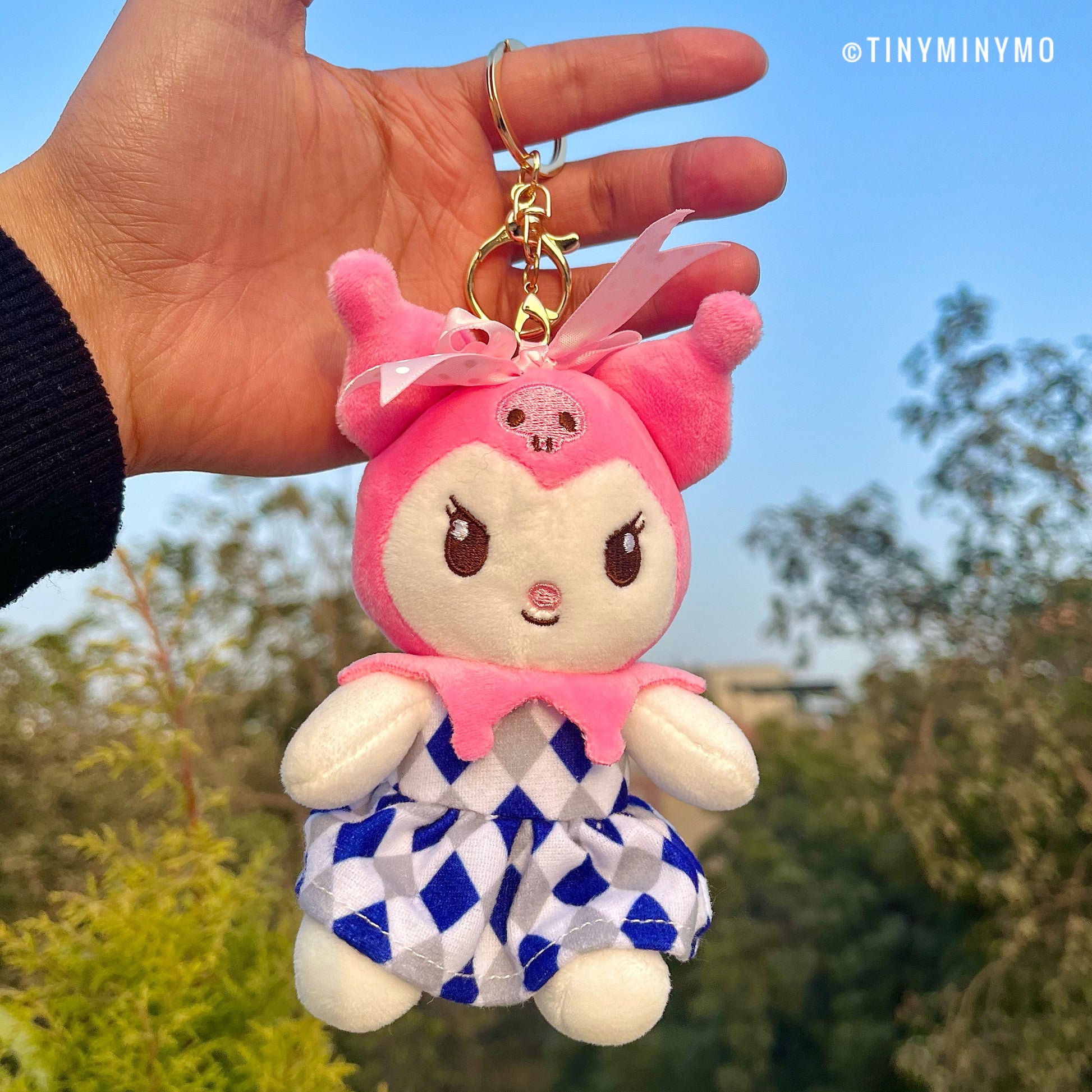 Cute Kuromi Plush Keychain - Tinyminymo