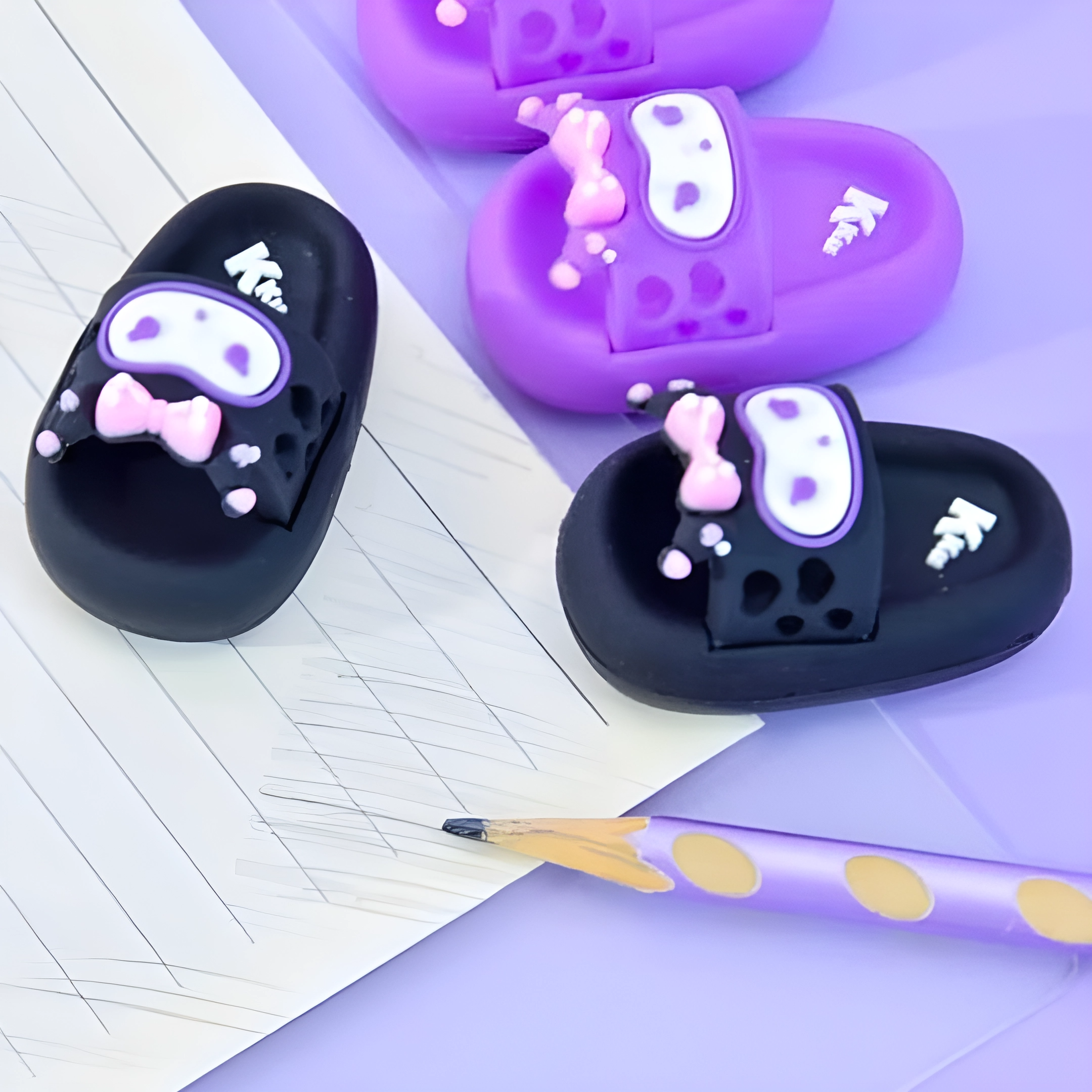 Cute Kuromi Slipper Eraser - Tinyminymo