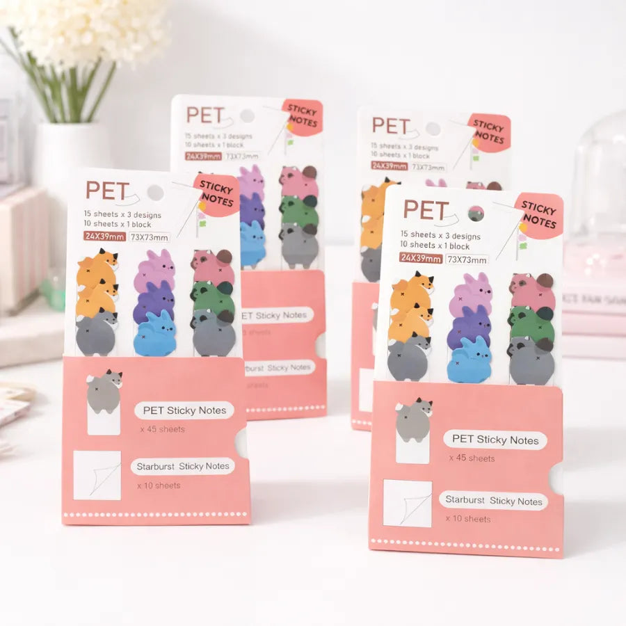 Pet themed Sticky Notes with Colorful Stickies - Tinyminymo
