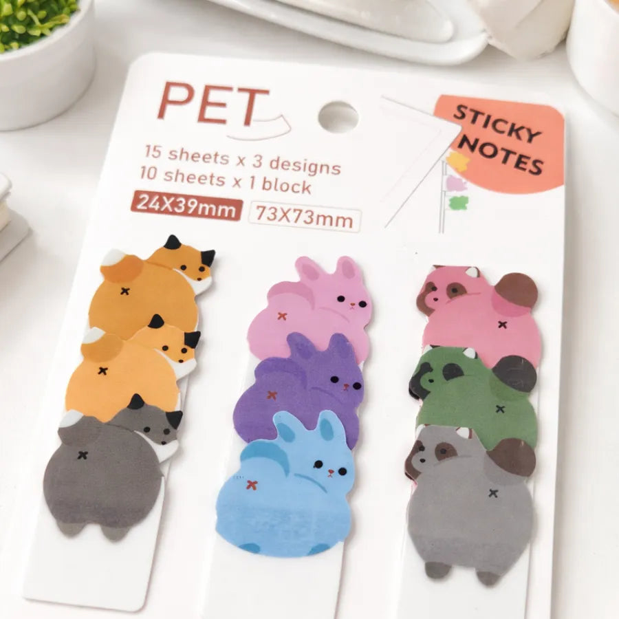 Pack of Sticky Notes with Animal Designs - Tinyminymo