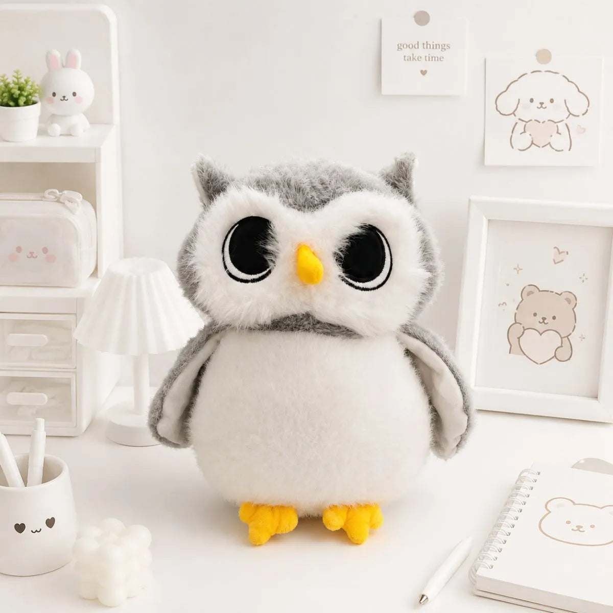 Grey Owl Soft Toy - Tinyminymo