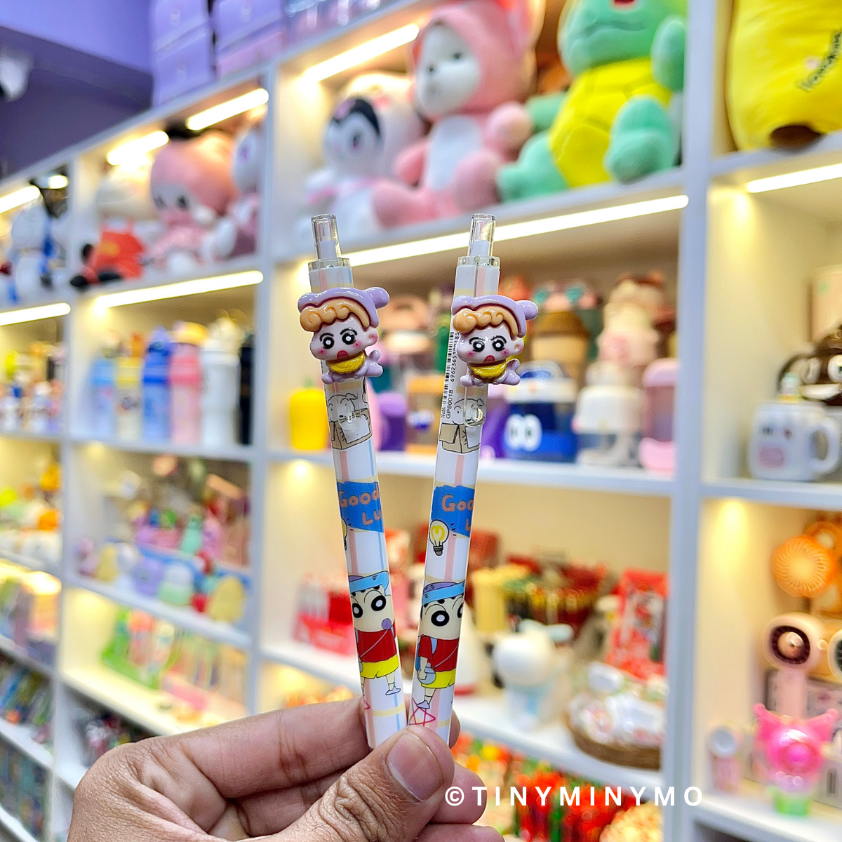 Two White Shin-chan Character Pens - Tinyminymo
