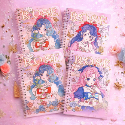 Four Spiral Girl Design Notebooks - Tinyminymo