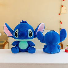 Load image into Gallery viewer, Two Stitch Soft Toy in Blue Color, Back and Front - Tinyminymo
