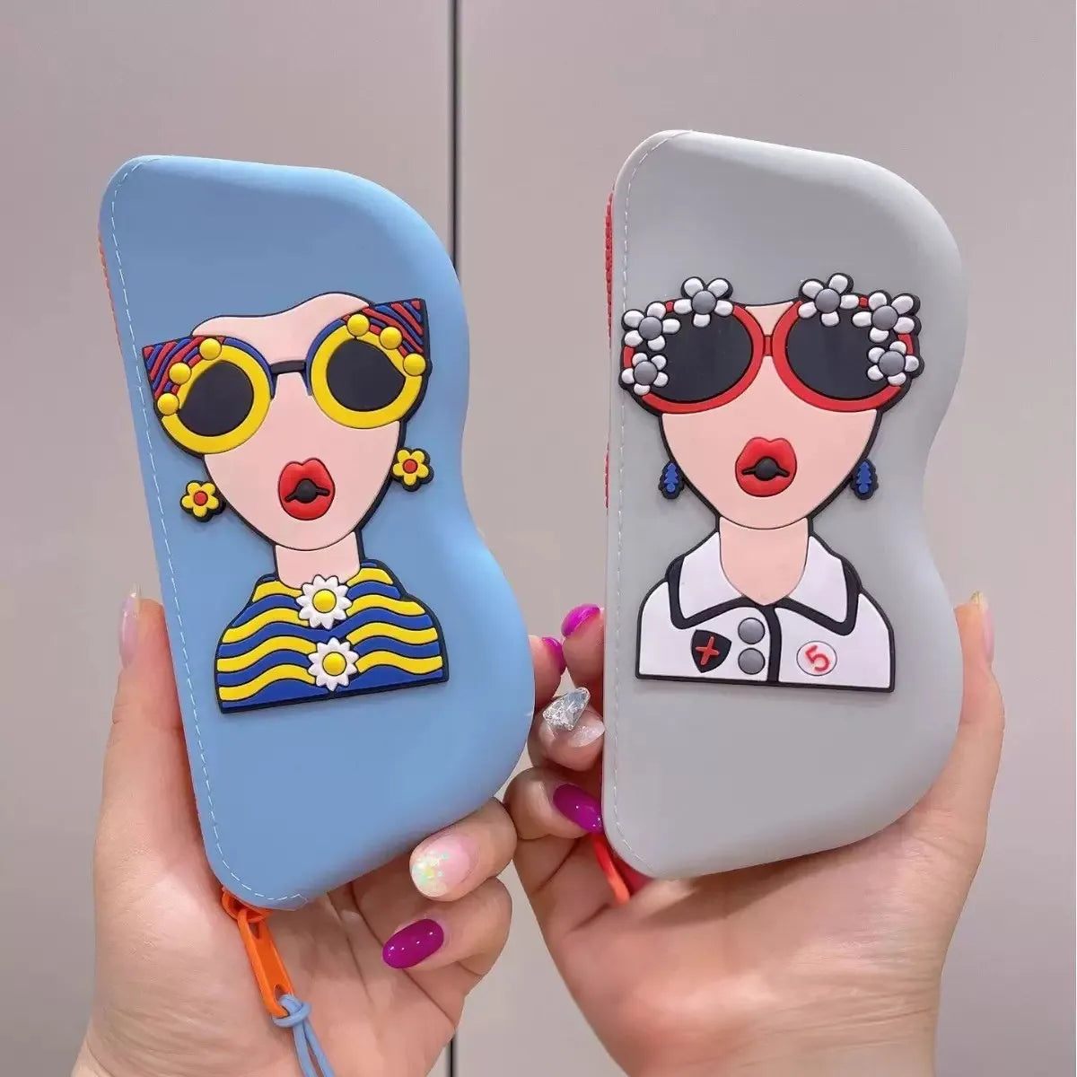 Blue and Grey Sunglass Case - Tinyminymo