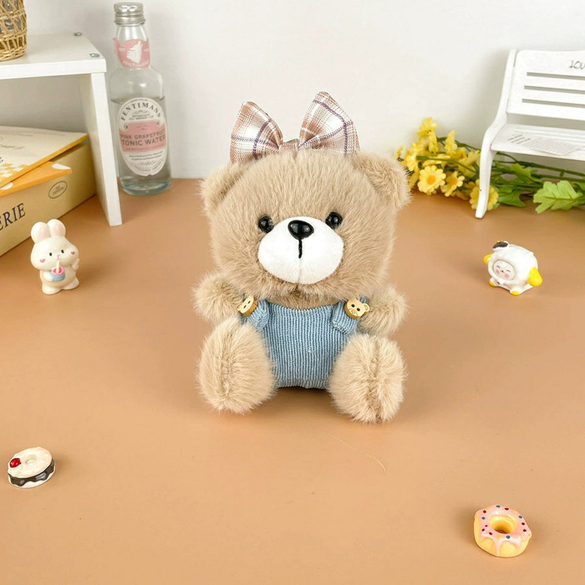 Blue Color Outfit Teddy Bear Keychain - Tinyminymo