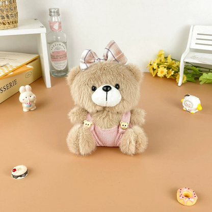 Pink Color Outfit Teddy Bear Keychain - Tinyminymo