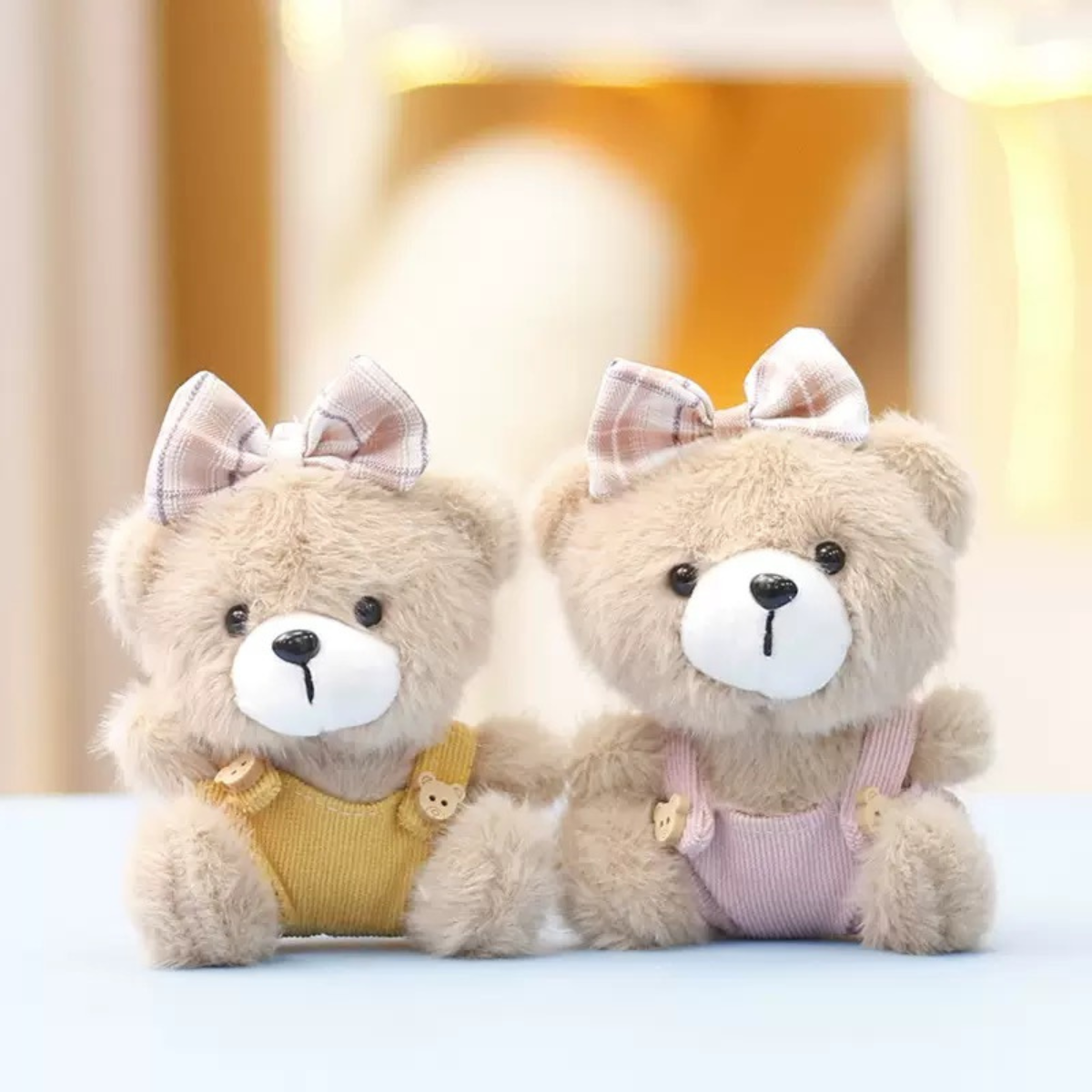 Two Teddy Bear Plush Keychains - Tinyminymo