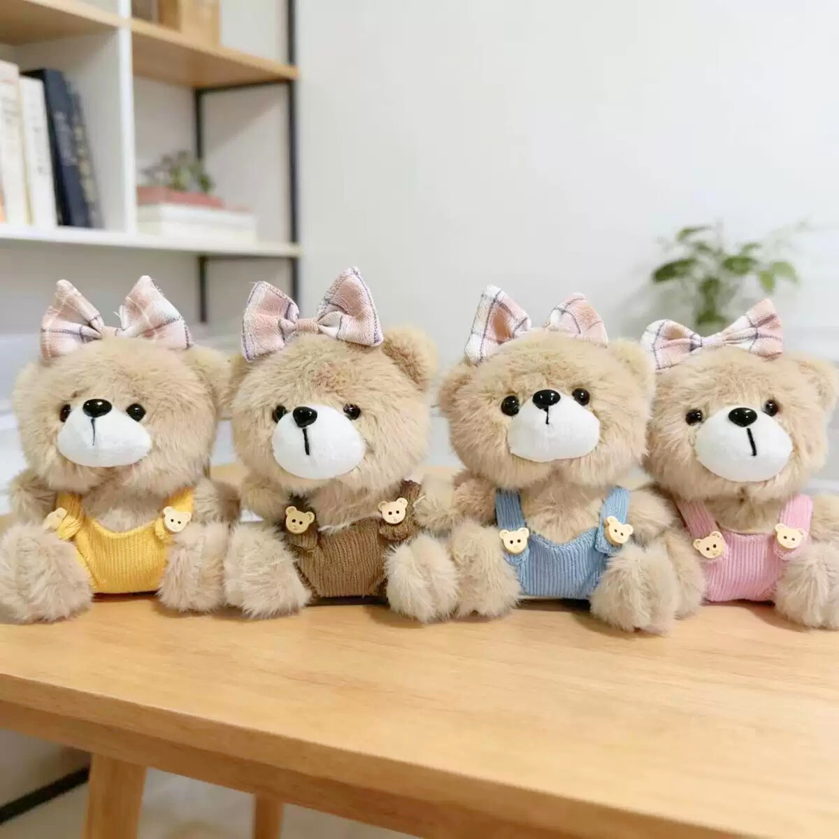 Four Colors of Teddy Bear Keychains - Tinyminymo