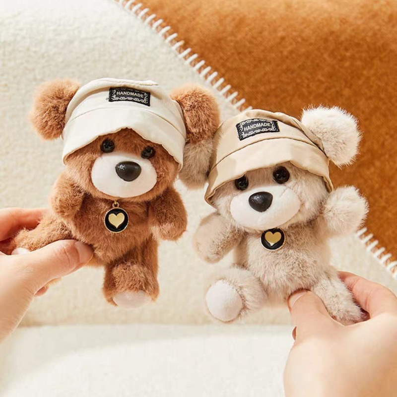 Cute Teddy Plush Keychain – Adorable Mini Plush Toy Gift for