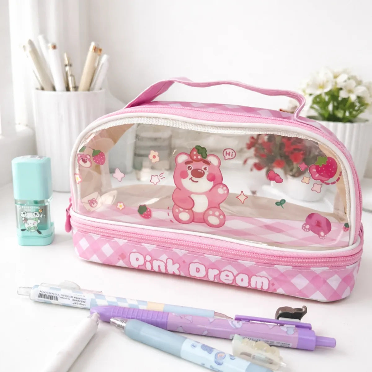 Pink Color Pencil Pouch - Tinyminymo