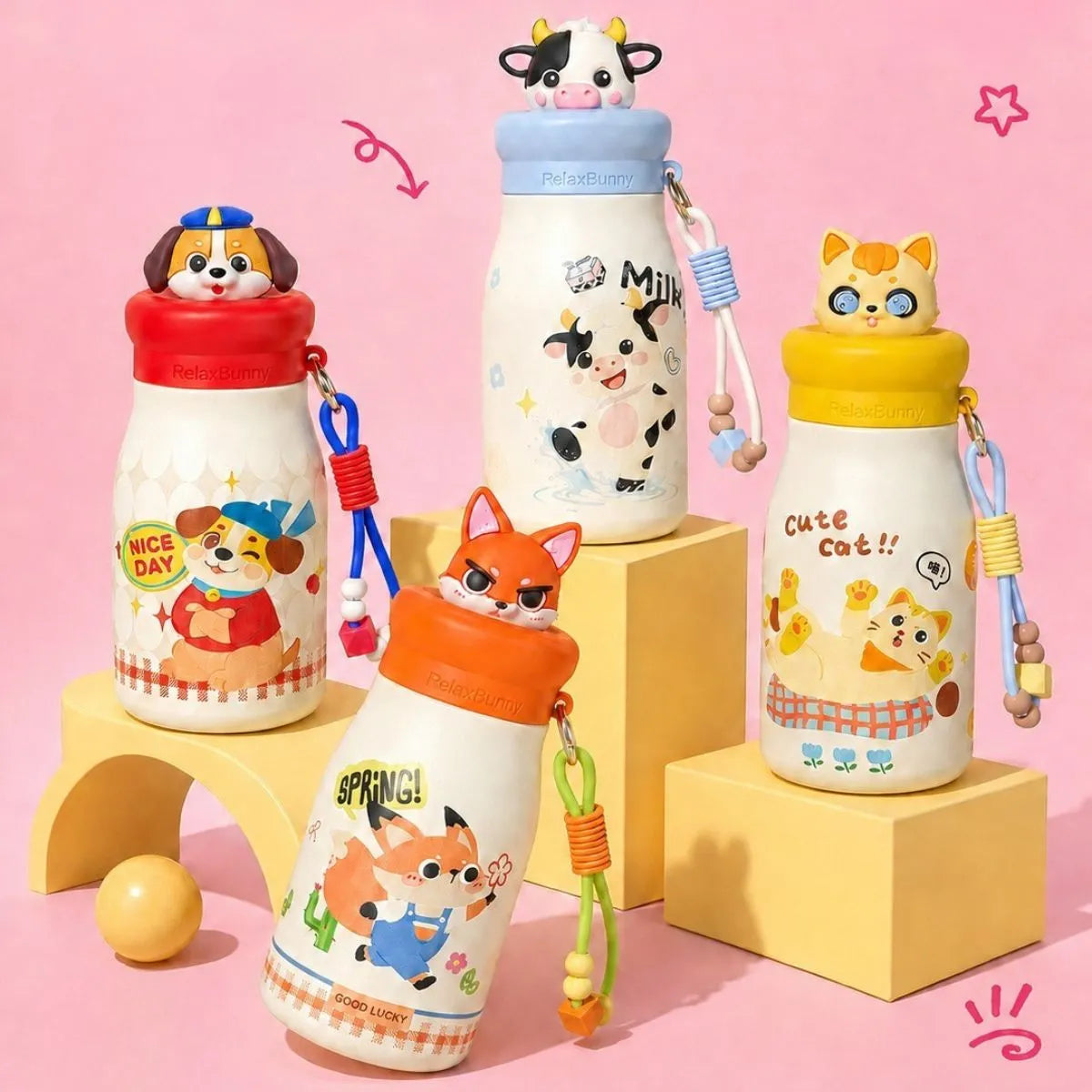 All Variants of Animal Cosplay Water Bottles - Tinyminymo
