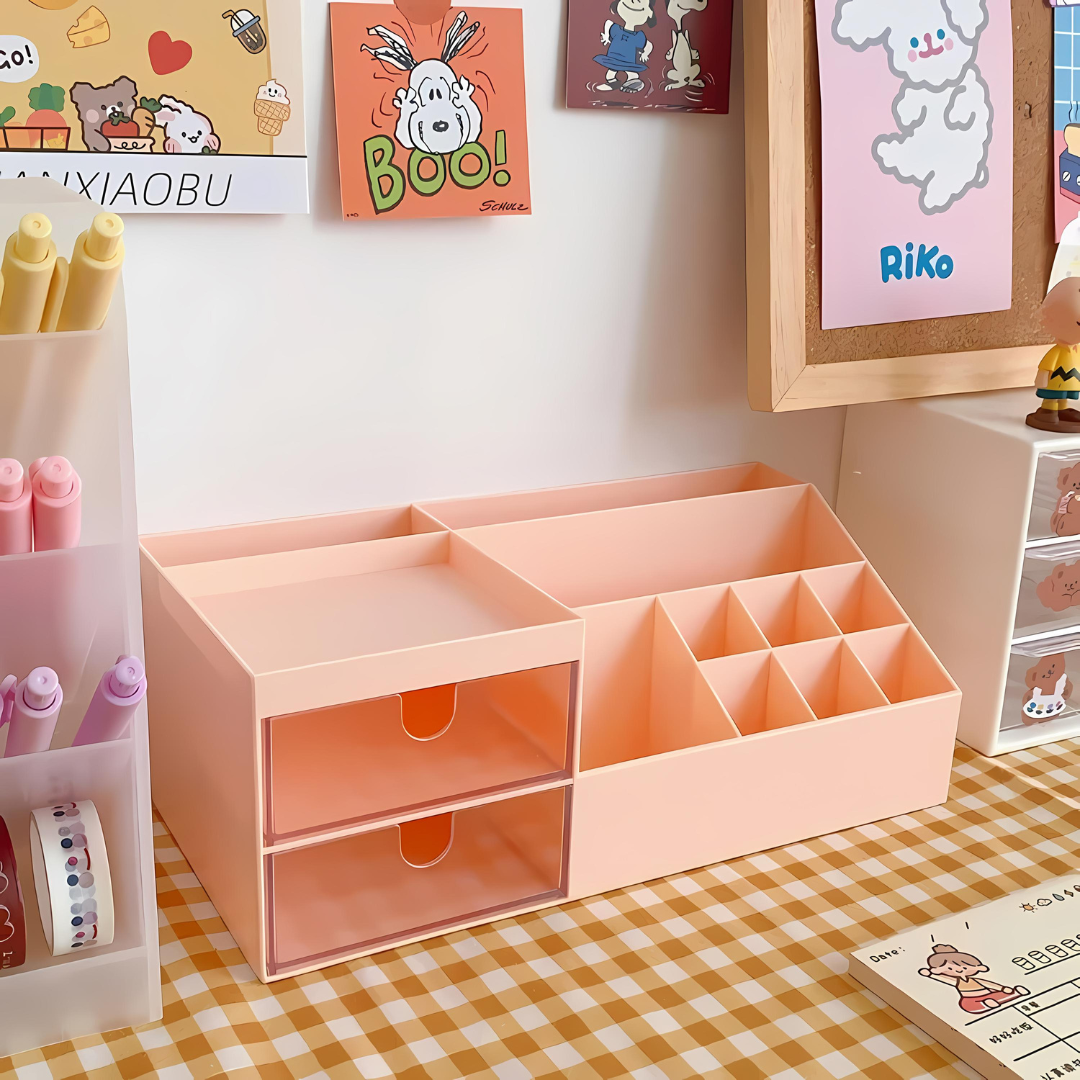 DIY Kawaii Desk Organiser with Stickers - Tinyminymo