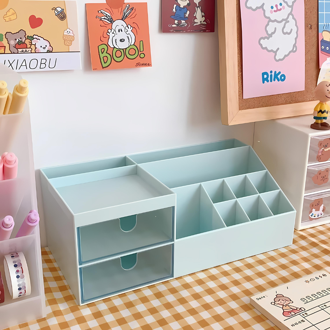 DIY Kawaii Desk Organiser with Stickers - Tinyminymo