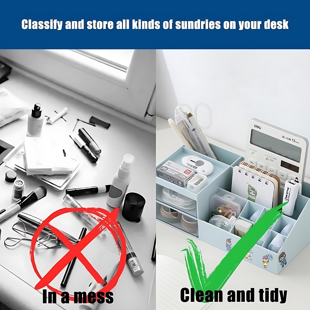 DIY Kawaii Desk Organiser with Stickers - Tinyminymo