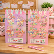 Backside of Notebook with Decorative Stickers - Tinyminymo